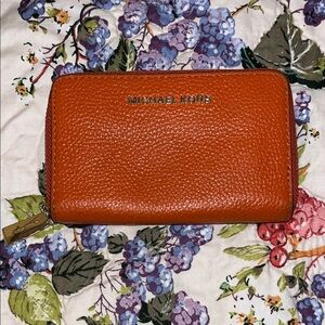 Michael Kors Orange Pebbled Wallet